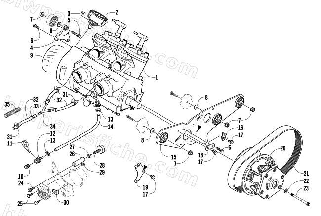 ENGINE AND RELATED PARTS diagram