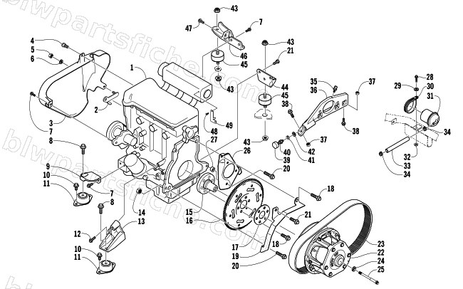 ENGINE AND RELATED PARTS diagram