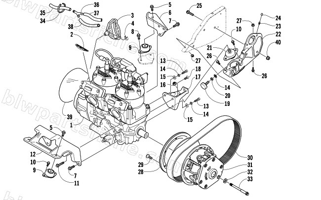ENGINE AND RELATED PARTS diagram