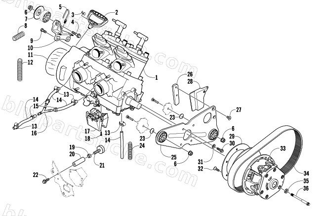 ENGINE AND RELATED PARTS diagram