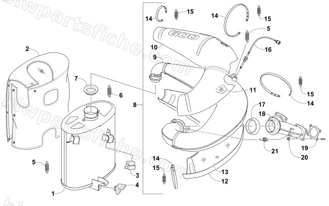 EXHAUST ASSEMBLY diagram