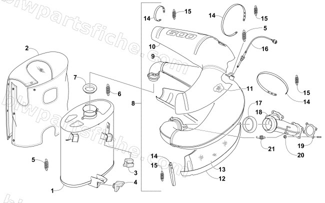EXHAUST ASSEMBLY diagram