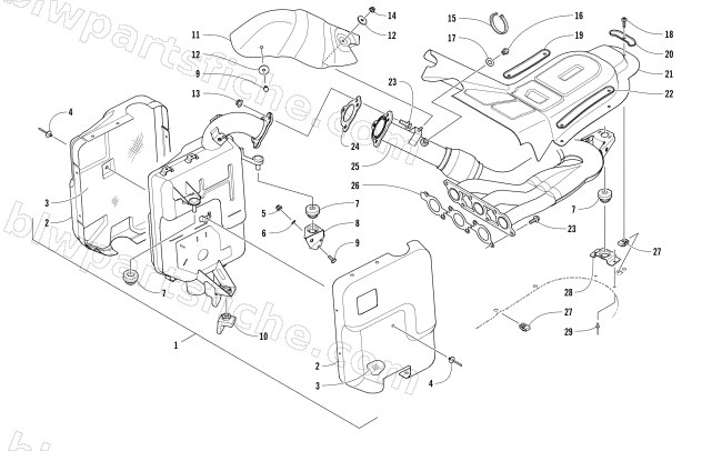 EXHAUST ASSEMBLY diagram