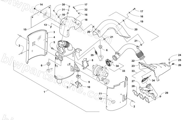 EXHAUST ASSEMBLY diagram
