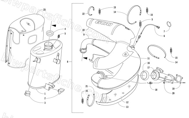 EXHAUST ASSEMBLY diagram