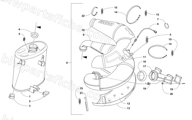 EXHAUST ASSEMBLY diagram
