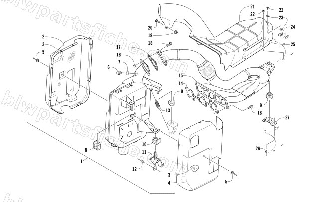 EXHAUST ASSEMBLY diagram