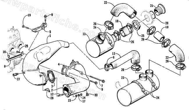 EXHAUST ASSEMBLY diagram