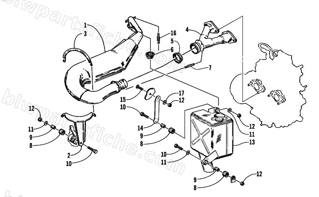 EXHAUST ASSEMBLY diagram