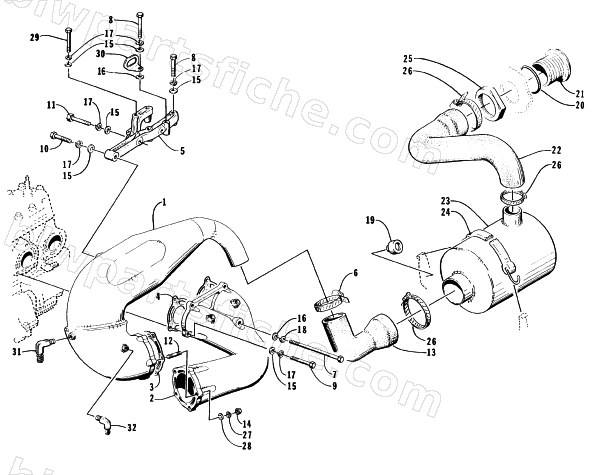 EXHAUST ASSEMBLY diagram