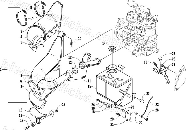 EXHAUST ASSEMBLY diagram