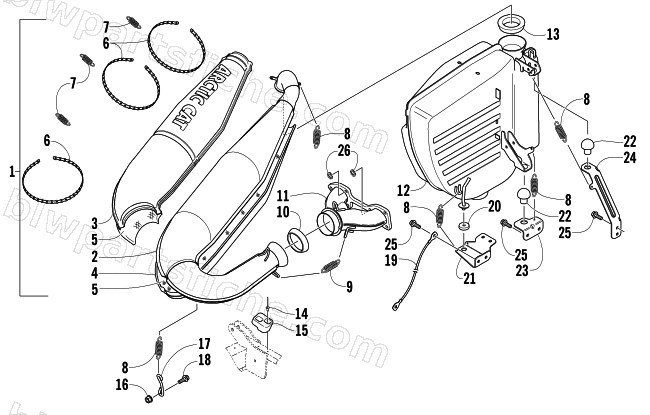 EXHAUST ASSEMBLY diagram