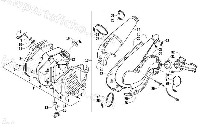 EXHAUST ASSEMBLY diagram
