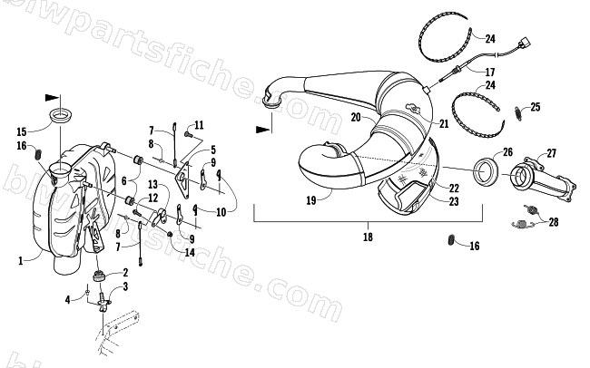 EXHAUST ASSEMBLY diagram