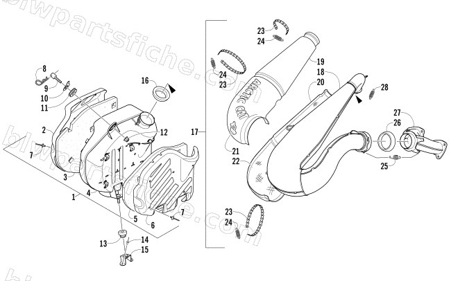 EXHAUST ASSEMBLY diagram