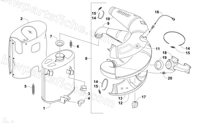 EXHAUST ASSEMBLY diagram
