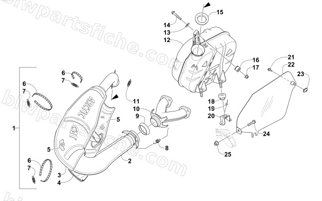 EXHAUST ASSEMBLY diagram