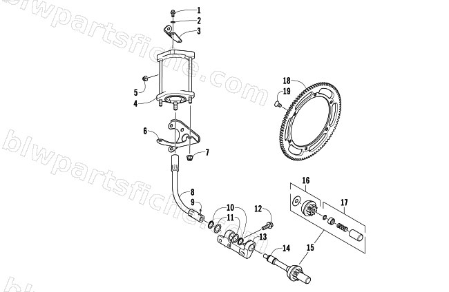FLEX-DRIVE STARTER MOTOR ASSEMBLY diagram