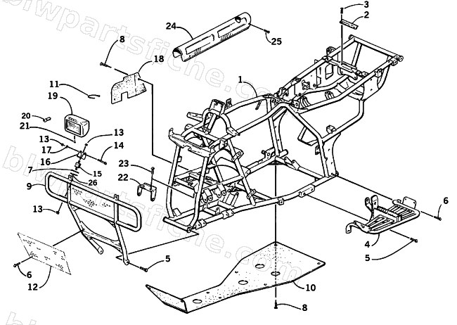 FRAME AND RELATED PARTS diagram