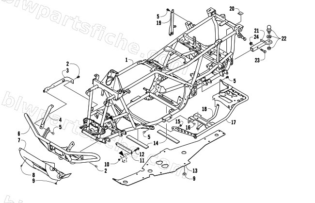 FRAME AND RELATED PARTS diagram