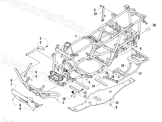 FRAME AND RELATED PARTS diagram