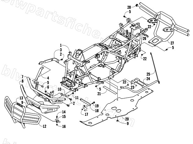 FRAME AND RELATED PARTS diagram