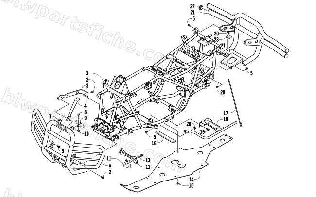 FRAME AND RELATED PARTS diagram
