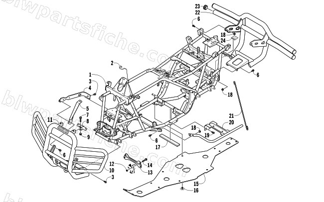 FRAME AND RELATED PARTS diagram