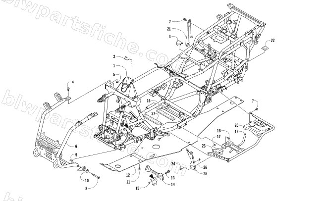 FRAME AND RELATED PARTS diagram