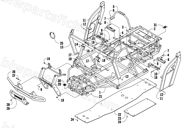 FRAME AND RELATED PARTS diagram