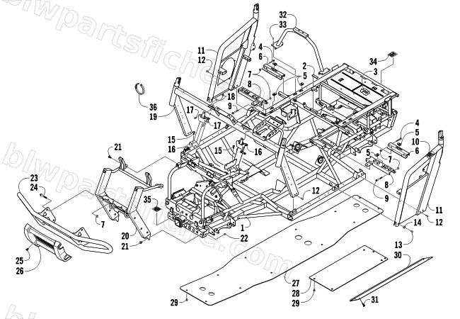 FRAME AND RELATED PARTS diagram
