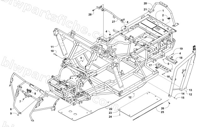 FRAME AND RELATED PARTS diagram