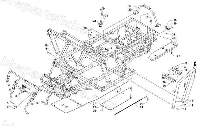 FRAME AND RELATED PARTS diagram