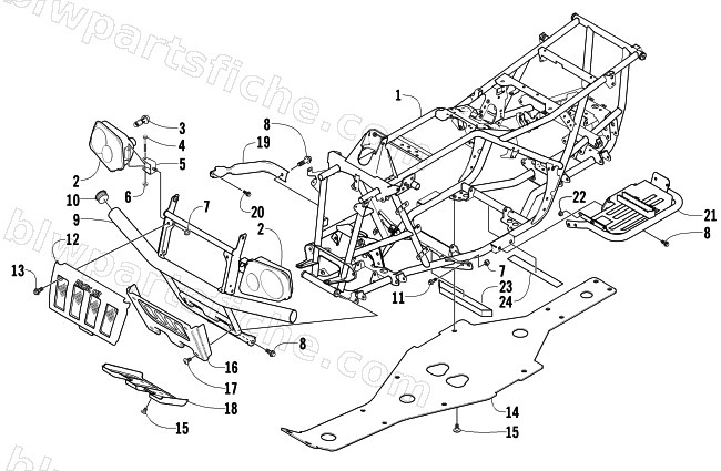FRAME AND RELATED PARTS diagram
