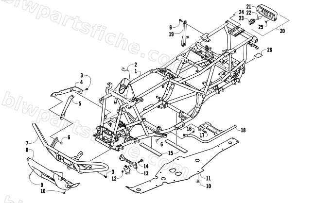 FRAME, TAILLIGHT, AND RELATED PARTS diagram