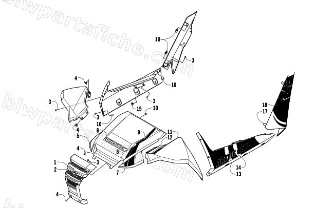 FRONT AND SIDE PANEL ASSEMBLIES diagram