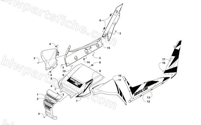 FRONT AND SIDE PANEL ASSEMBLIES diagram