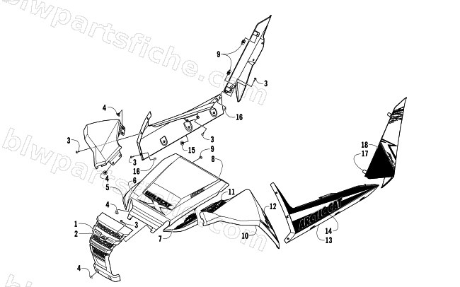 FRONT AND SIDE PANEL ASSEMBLIES diagram