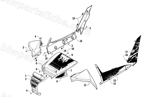 FRONT AND SIDE PANEL ASSEMBLIES diagram