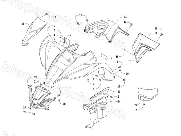 FRONT BODY ASSEMBLY diagram