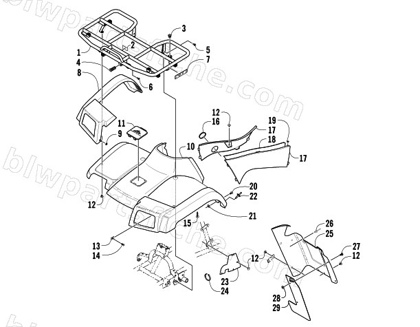 FRONT BODY PANEL ASSEMBLY diagram