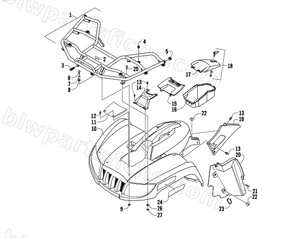 FRONT BODY PANEL ASSEMBLY diagram