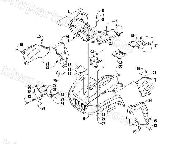 FRONT BODY PANEL ASSEMBLY diagram