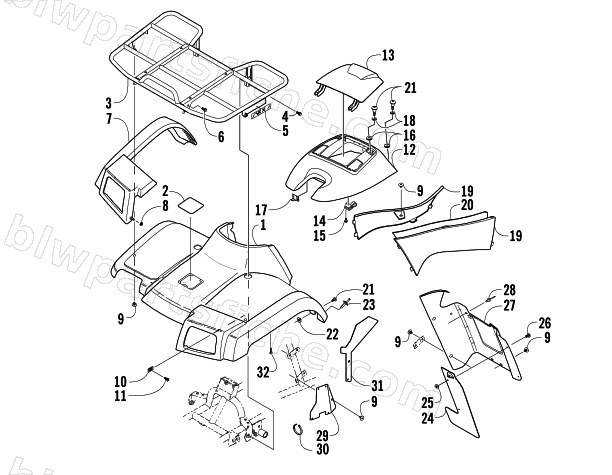 FRONT BODY PANEL ASSEMBLY diagram