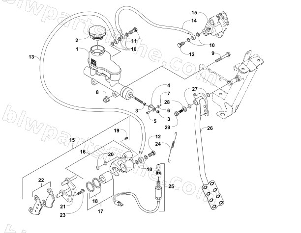 FRONT BRAKE ASSEMBLY diagram