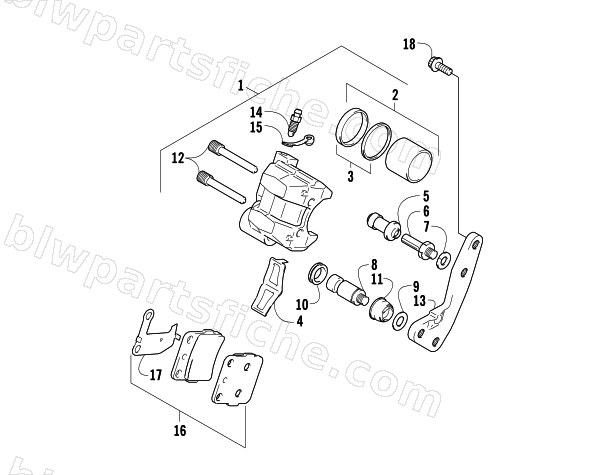 FRONT BRAKE ASSEMBLY diagram