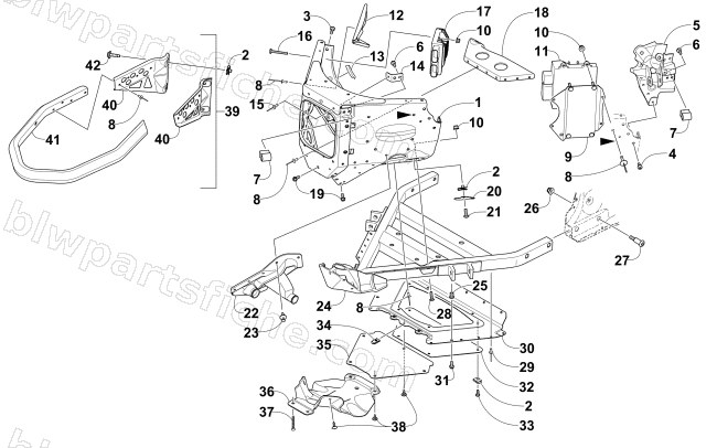 FRONT BUMPER AND FRAME ASSEMBLY diagram