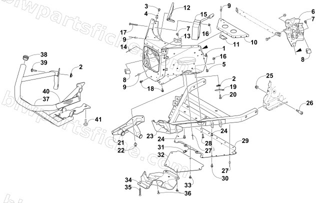 FRONT BUMPER AND FRAME ASSEMBLY diagram