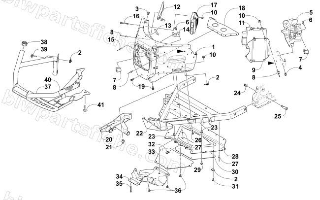 FRONT BUMPER AND FRAME ASSEMBLY diagram