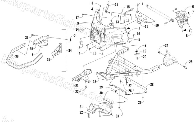 FRONT BUMPER AND FRAME ASSEMBLY diagram